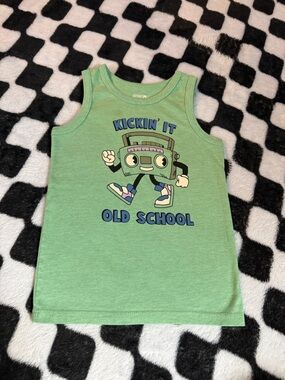 Boys' Green 'Kickin' It Old School' Graphic Tank